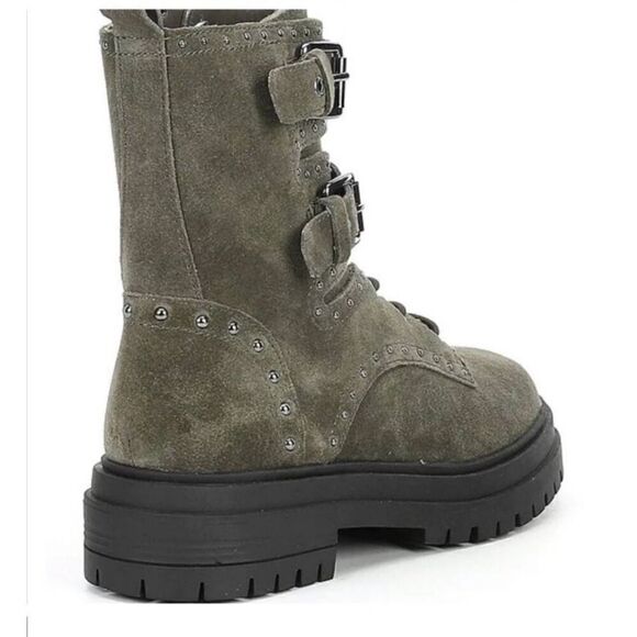 Chelsea & Violet Rhea Suede Combat Boot - Picture 2 of 7